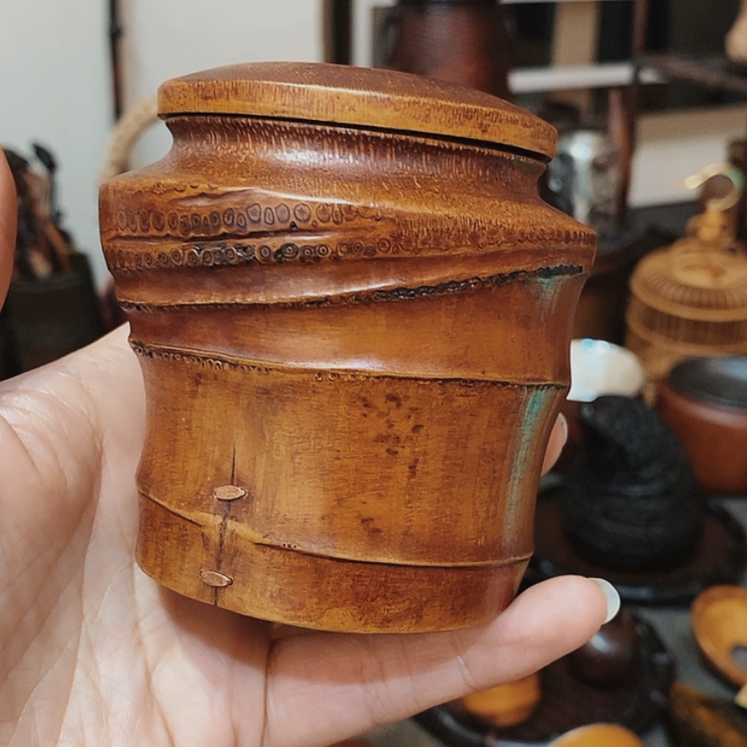 【闪购商品】老竹根茶叶罐箍钉款