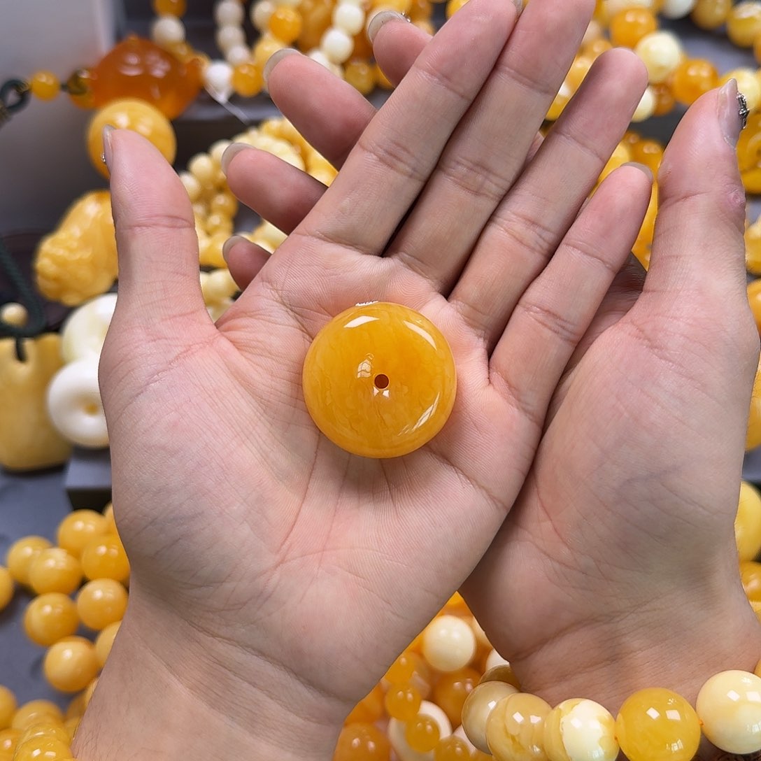 蜜蜡珠宝奇石未镶嵌平安扣