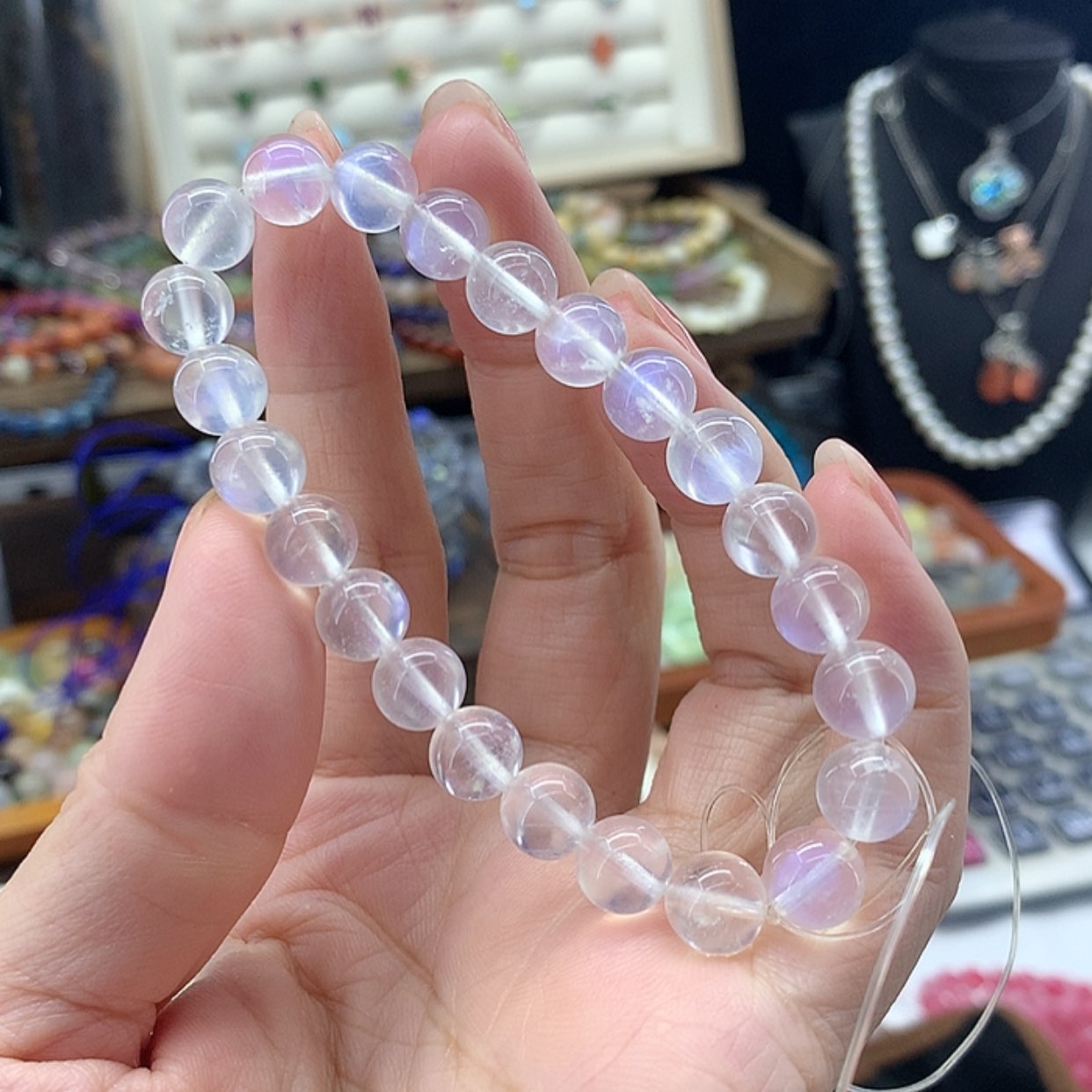 【闪购商品】长石手串未镶嵌小*鸡手串