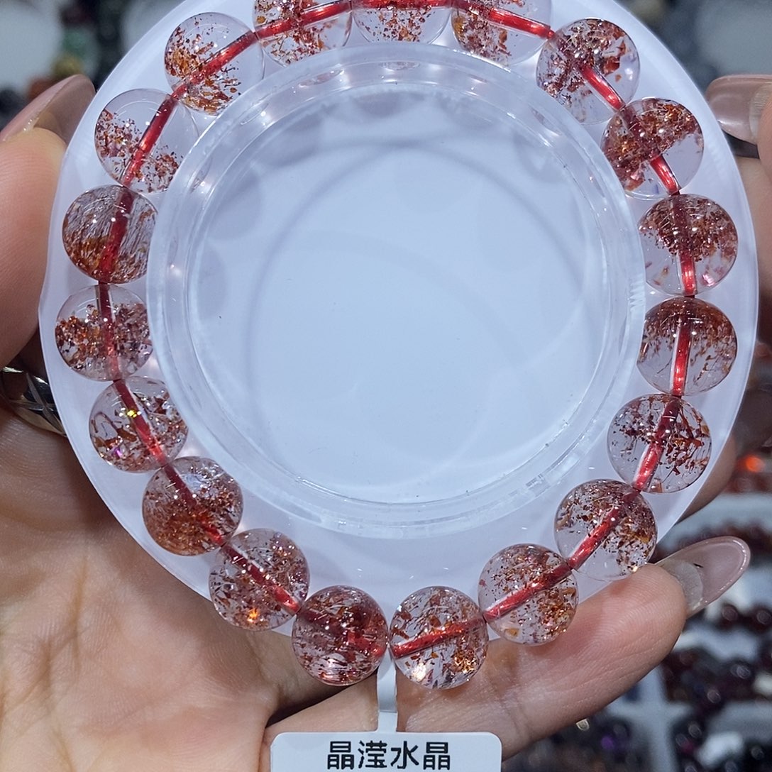 水晶手串未镶嵌金草莓10