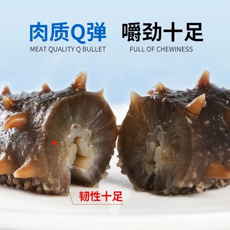 五斤活海参送一斤现场称重现场加工（冻煮料不发活参）
