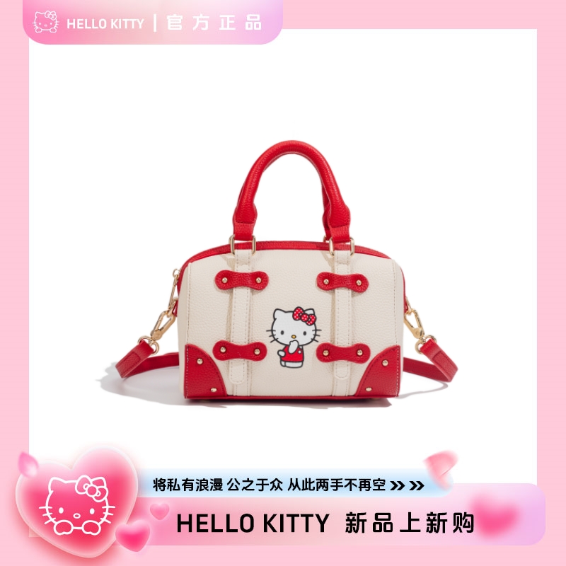 Mesuca/麦斯卡hellokitty圣诞礼物斜挎包印花单肩斜挎波士顿