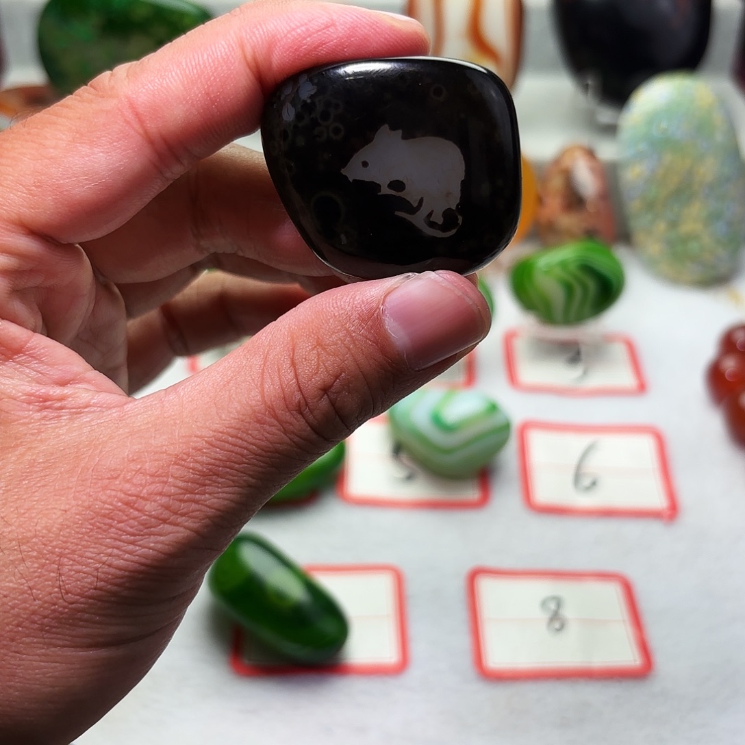 双***️玛瑙/玉髓未镶嵌颈饰