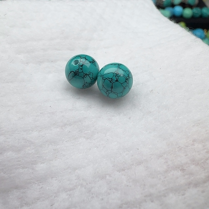 尺寸：10➕绿水草纹圆珠（2颗）