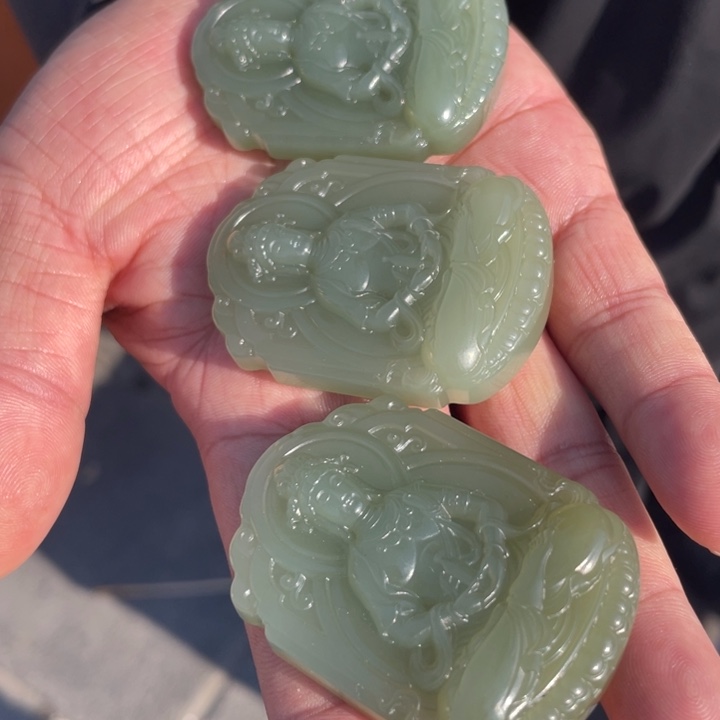 和田玉未镶嵌颈饰多样性发货，发其一