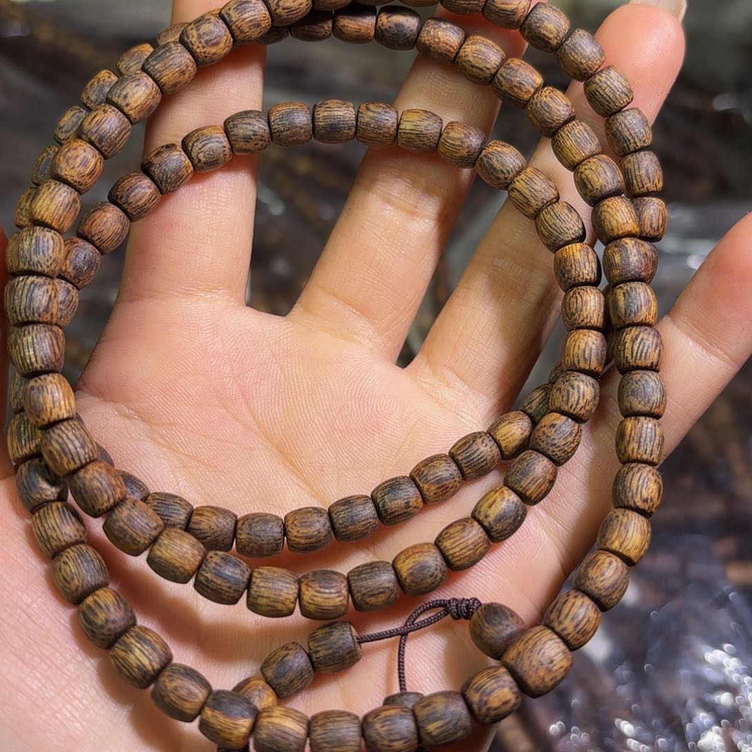 手串沉香奇楠沉香06鼓珠多圈17克➕