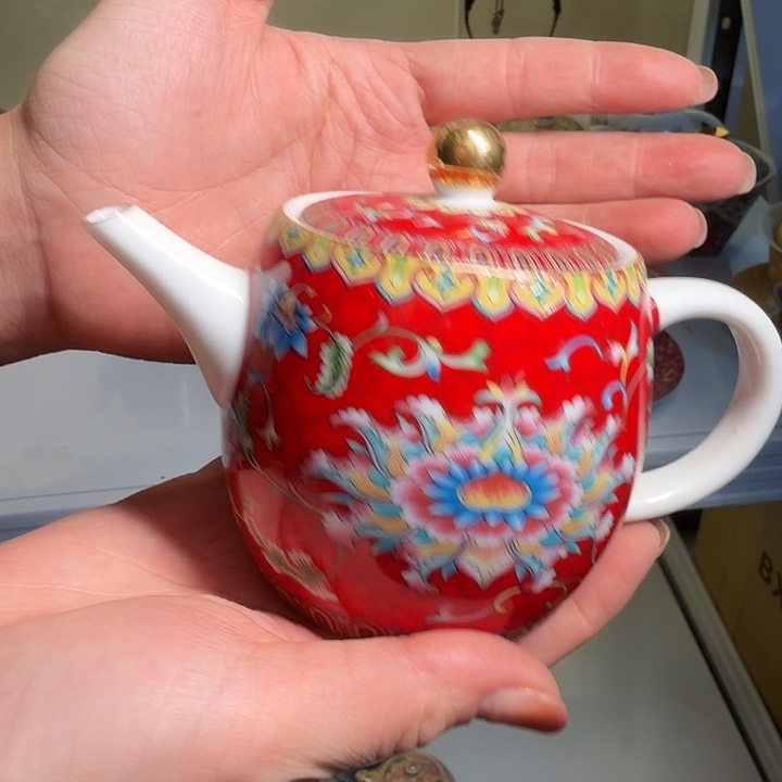 清货珐琅彩琉璃茶具现场