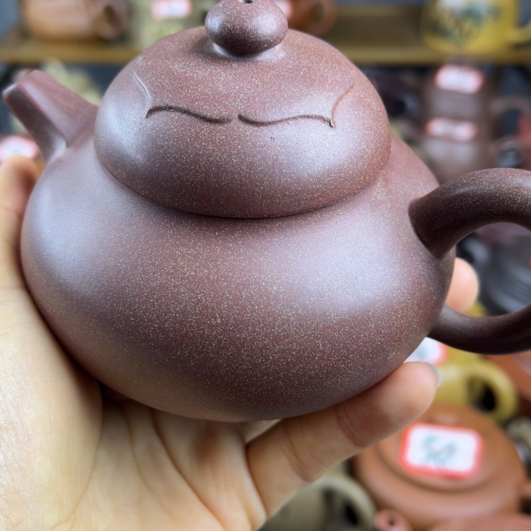 紫砂茶壶宜兴紫砂壶微瑕跳沙接头印