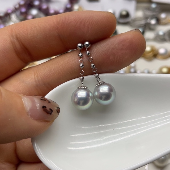 海水珍珠耳饰18K金镶嵌