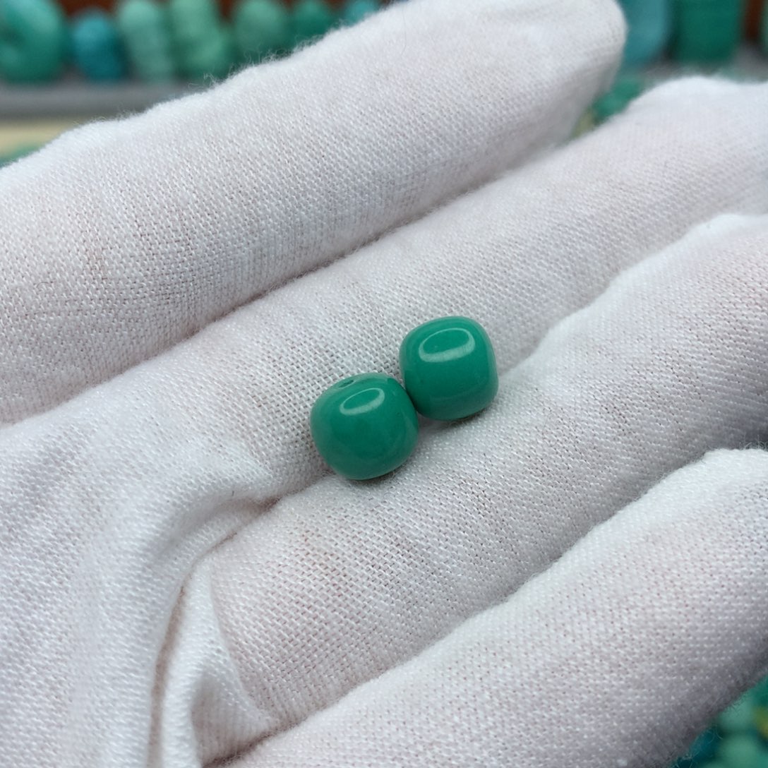 高瓷老油绿老型珠尺寸8➕