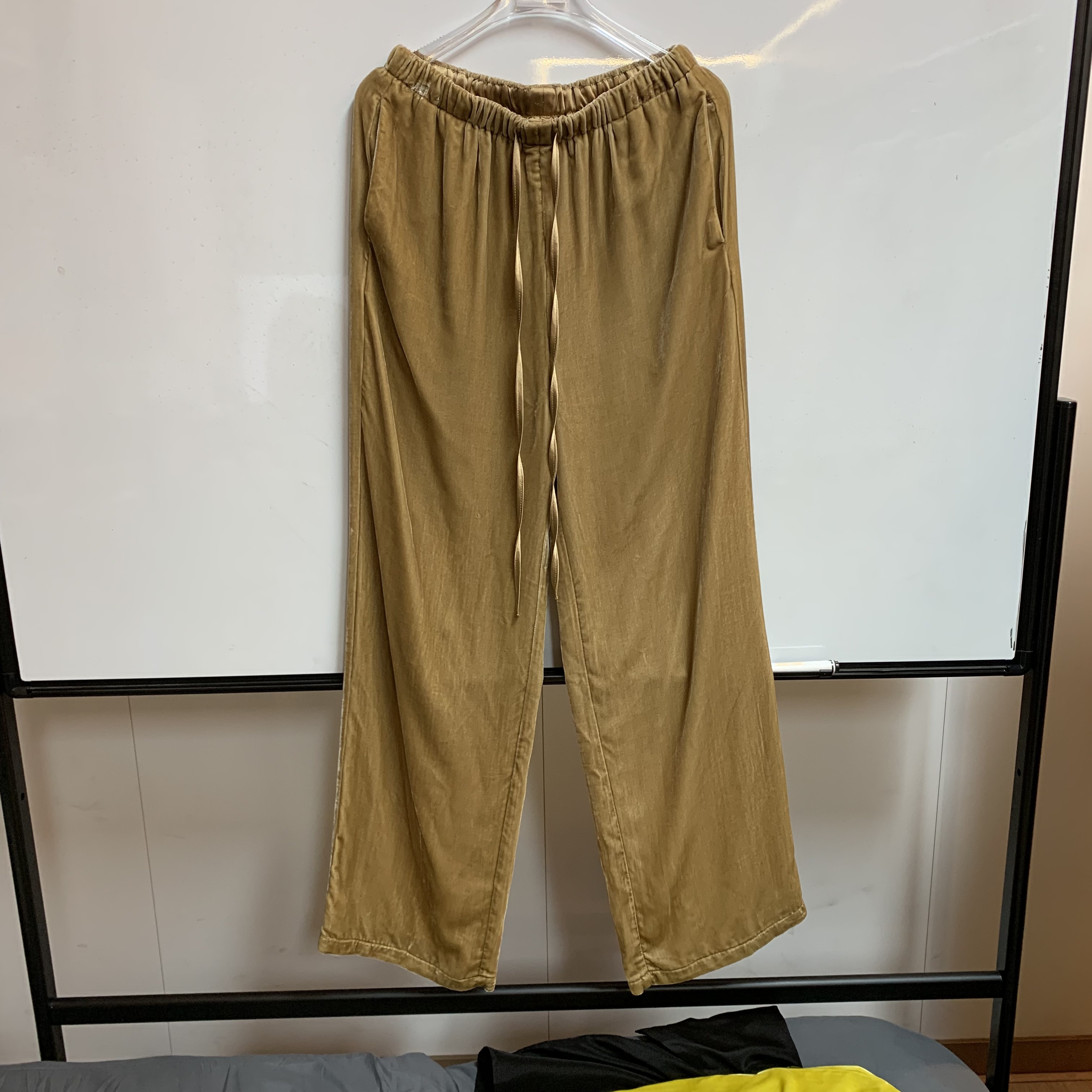 100桑蚕丝真丝丝绒休闲裤E516