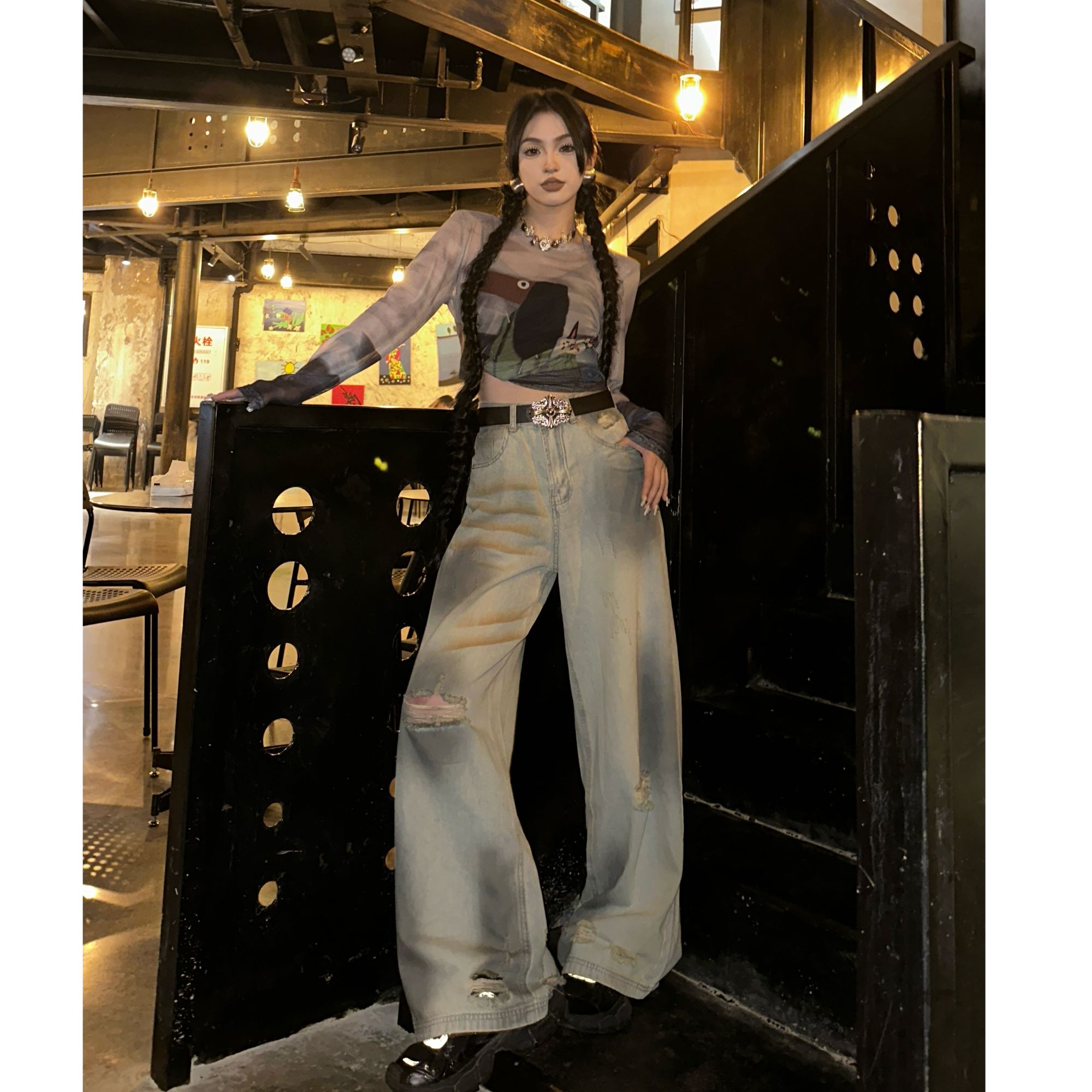 娱娱女装夏装新款时尚洋气个性网纱防晒衣