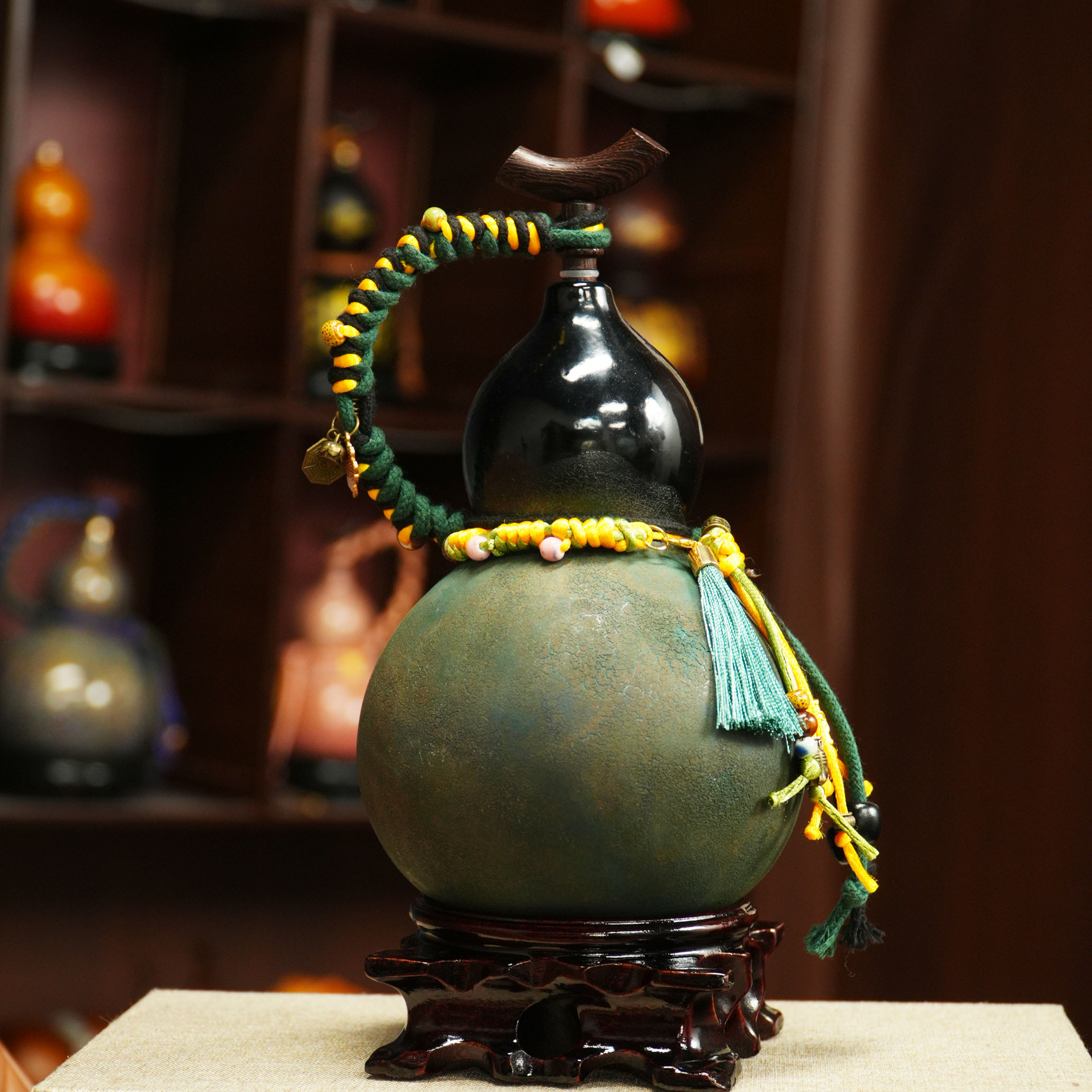 Y006 神话级 大漆酒葫芦 非遗漆器