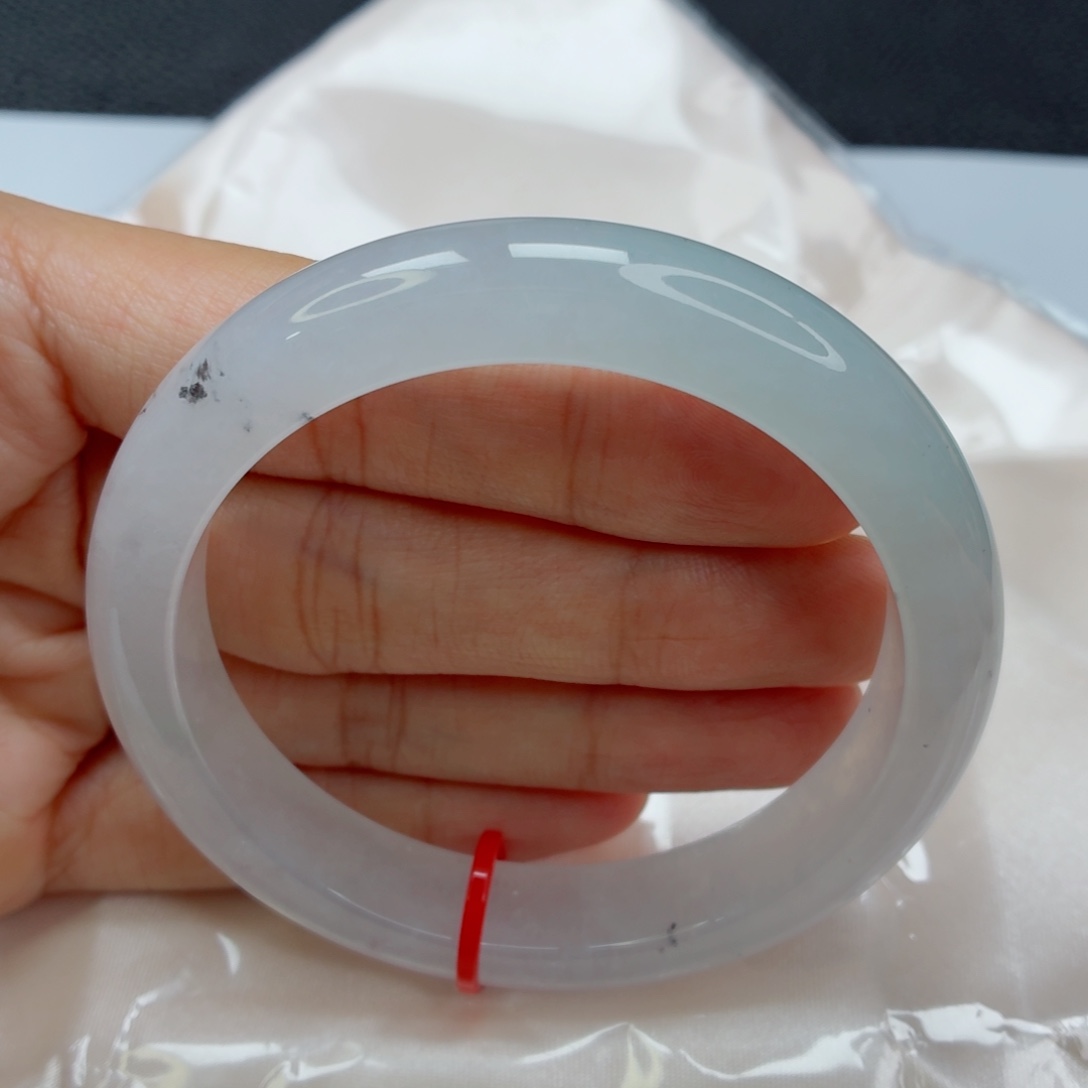 未镶嵌手镯翡翠56圈冰飘墨花014强推⭐️⭐️⭐️⭐️⭐️