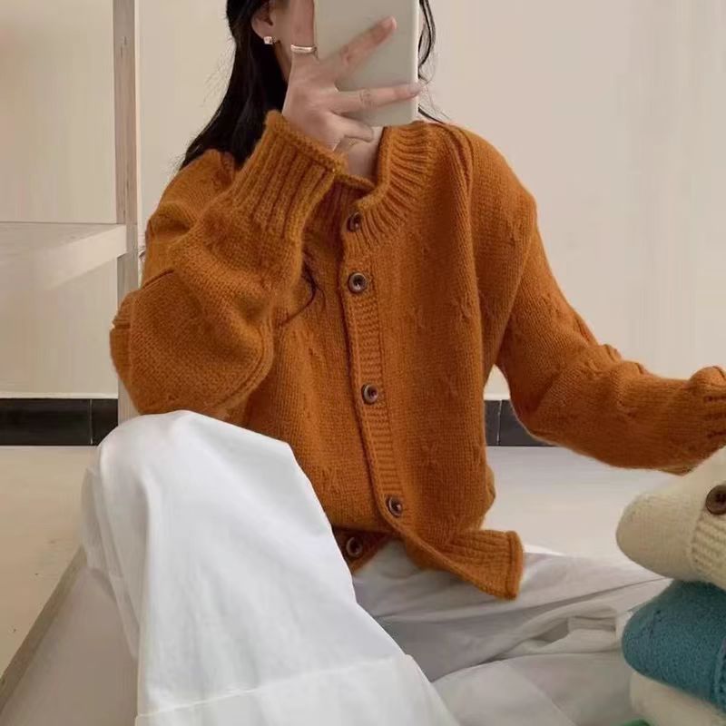 【早春穿搭毛衣】 2025韩式春秋女款宽松优雅气质款百搭针织衫开衫