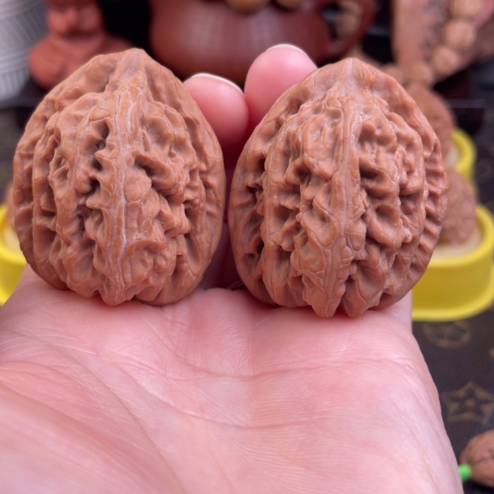 吊坠文玩核桃红锦鲤43