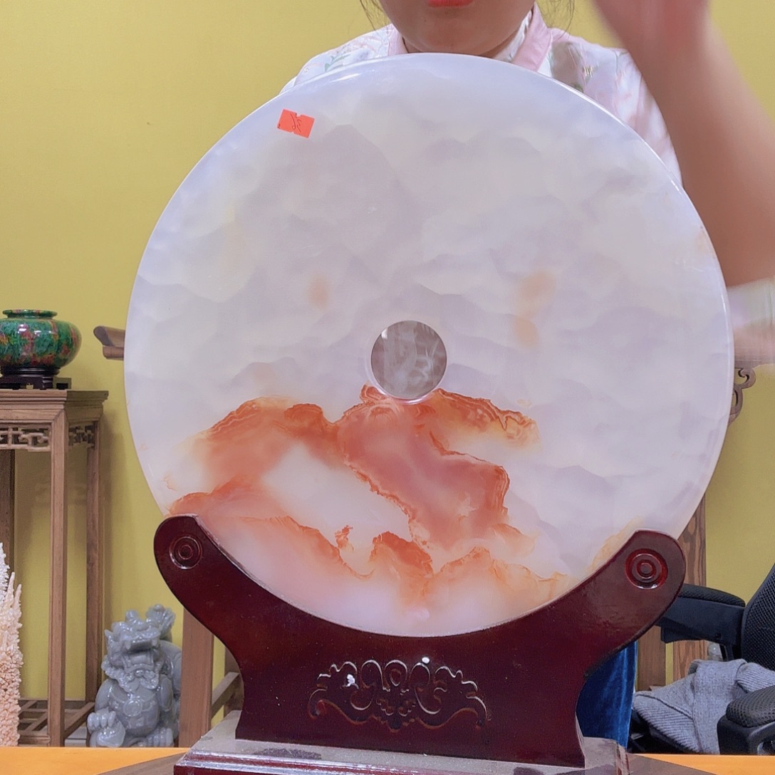 石材伊朗红花冰摆件，，，，，，，