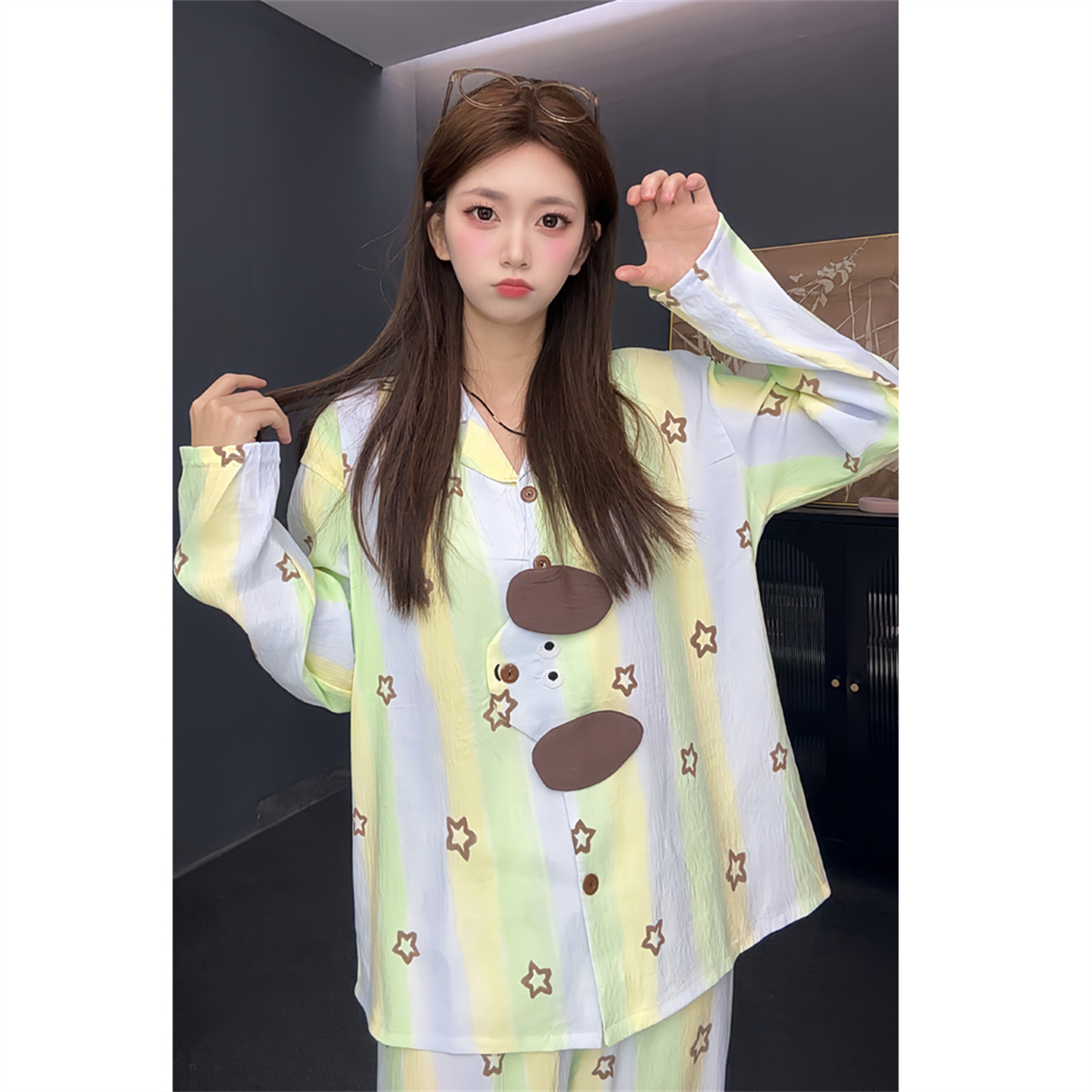 【星星小狗】原创设计长袖家居服2025春秋可外穿设计感女睡衣套装