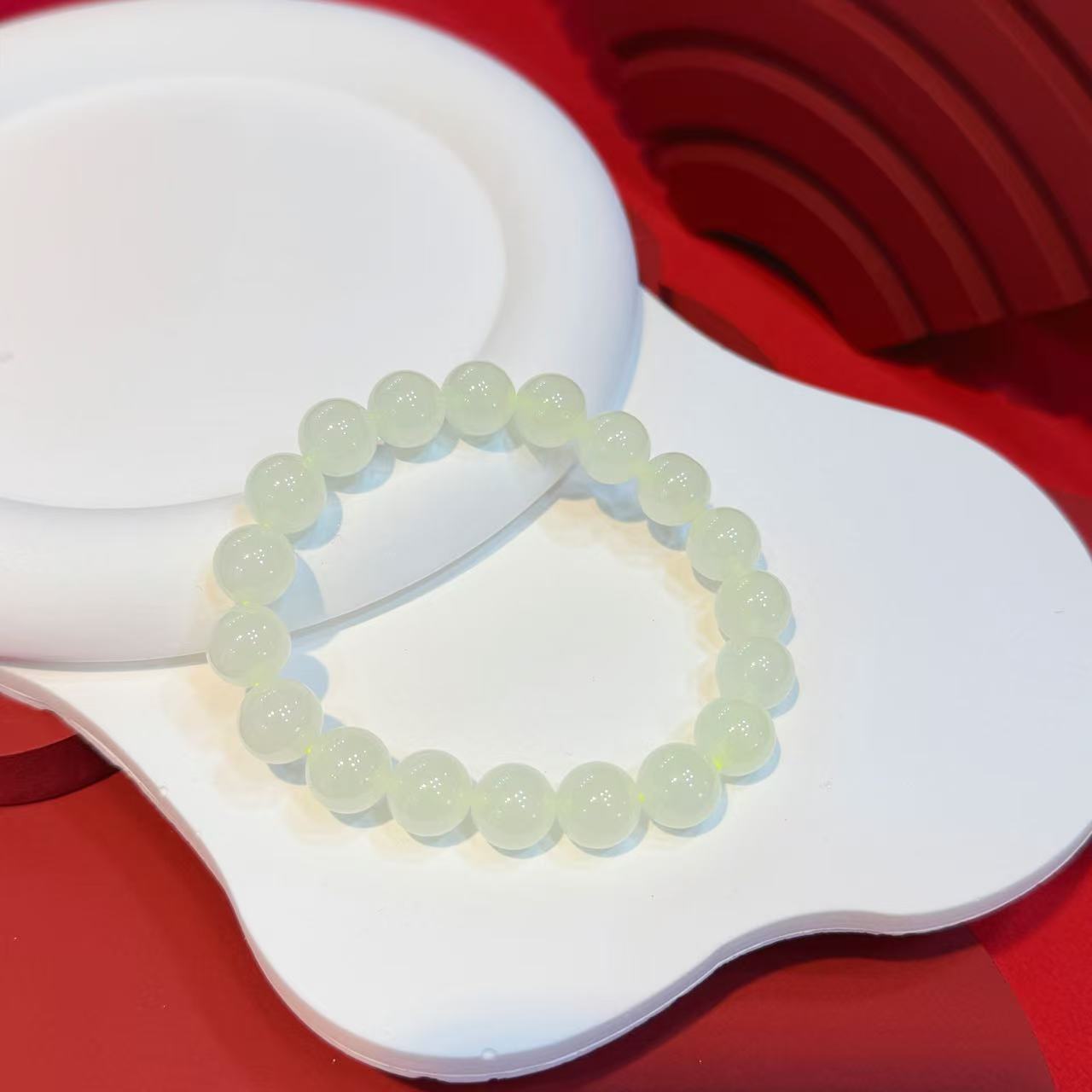 10mm和田玉蜂蜜水手串HNZ14017