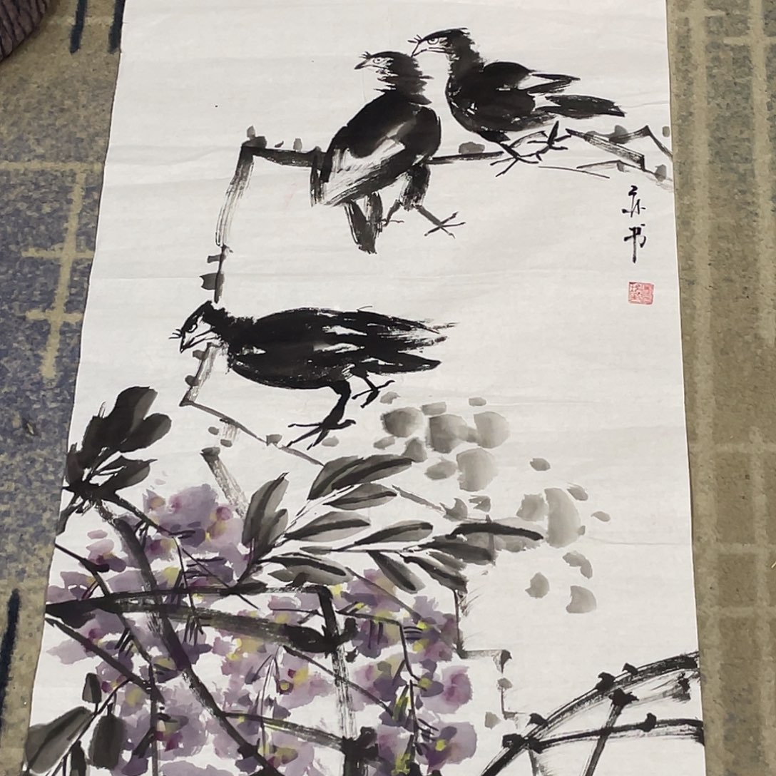 国画绘画作品老师3尺3333333