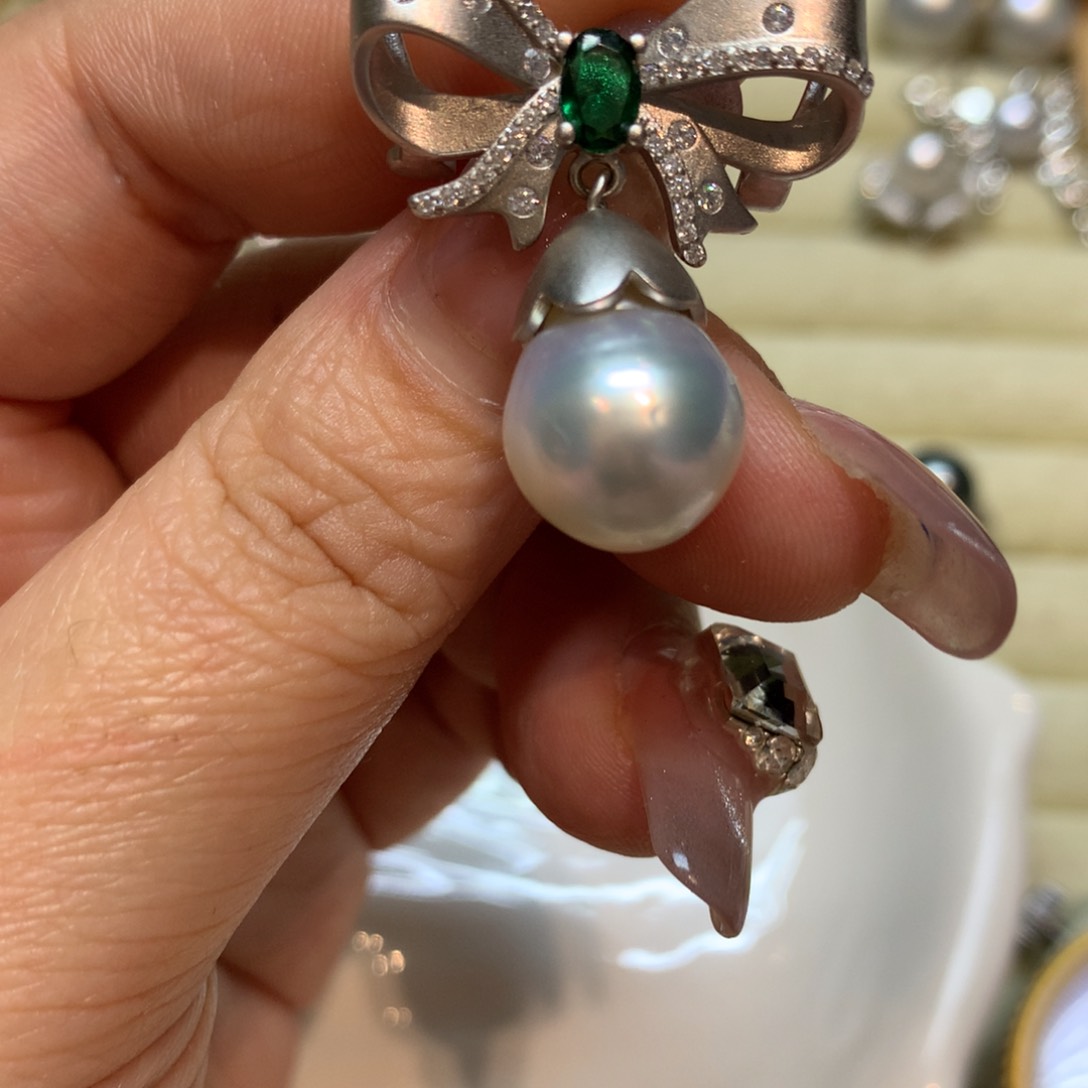 海水珍珠颈饰银S925镶嵌