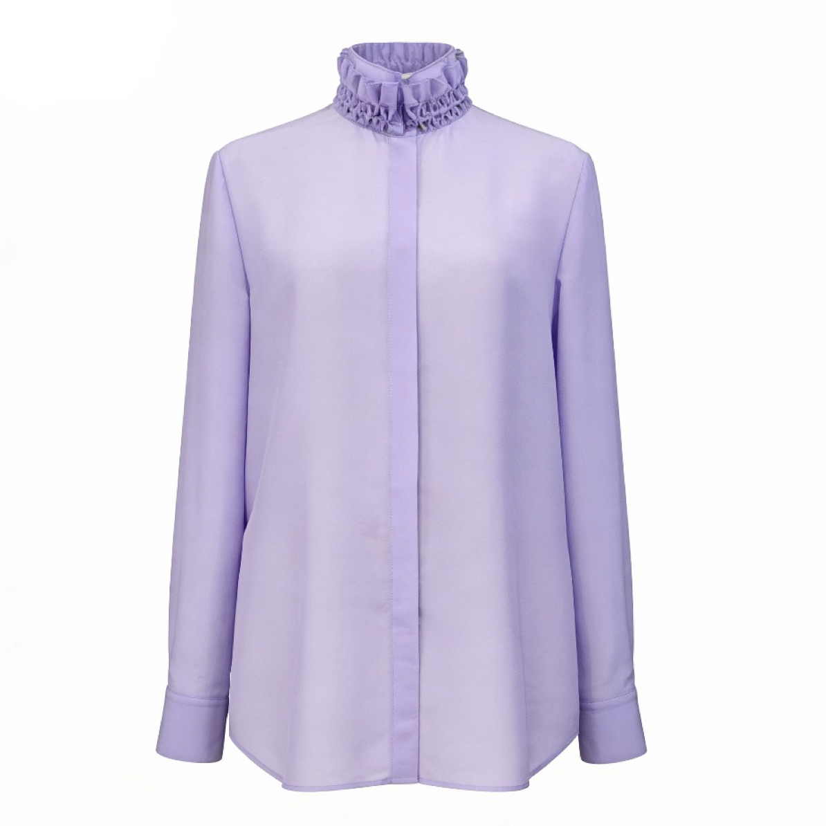 LA MAISON JADE玉琼26国风真丝混纺立领花边小衫  J26S3182