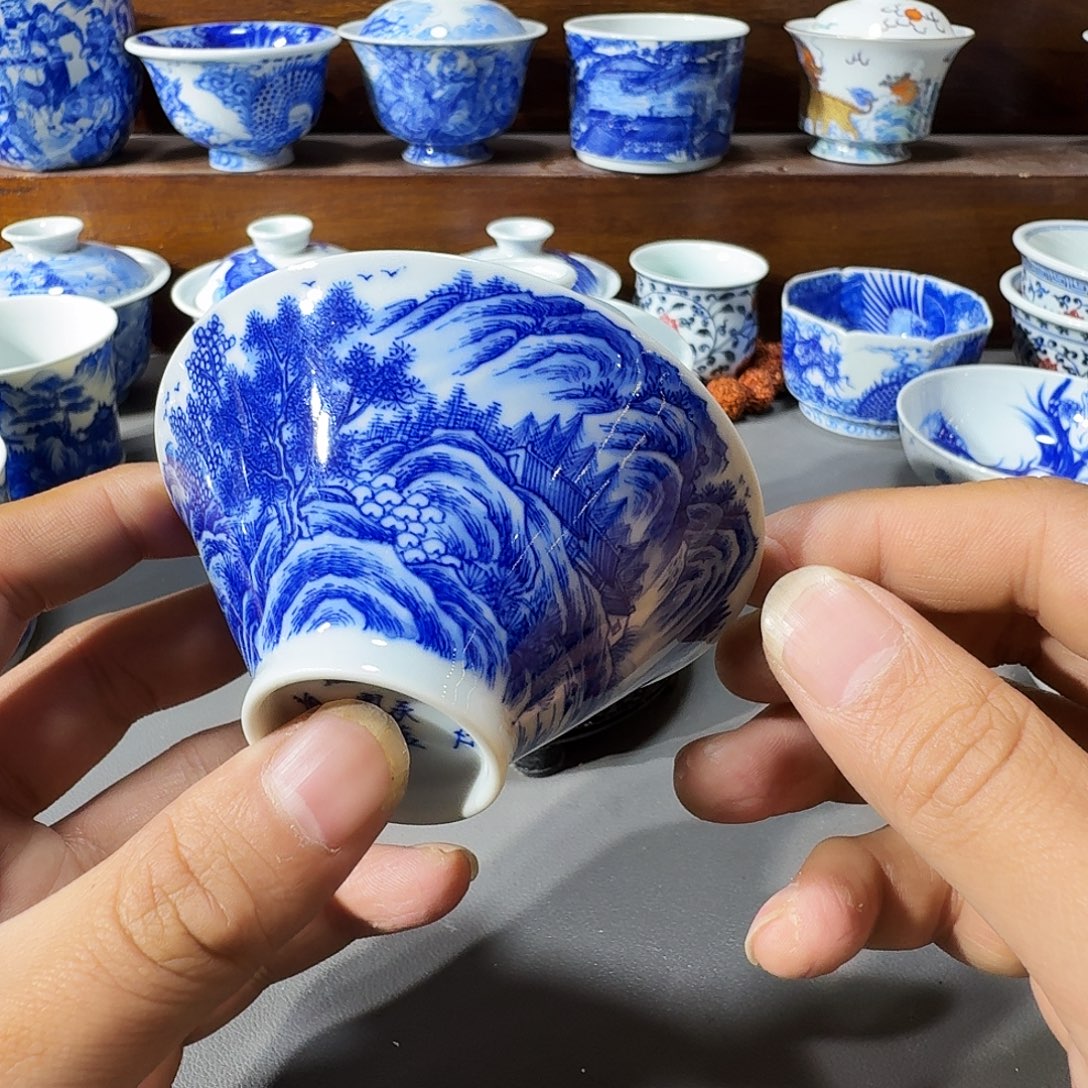 孙***仙泥塑主人杯手工手绘