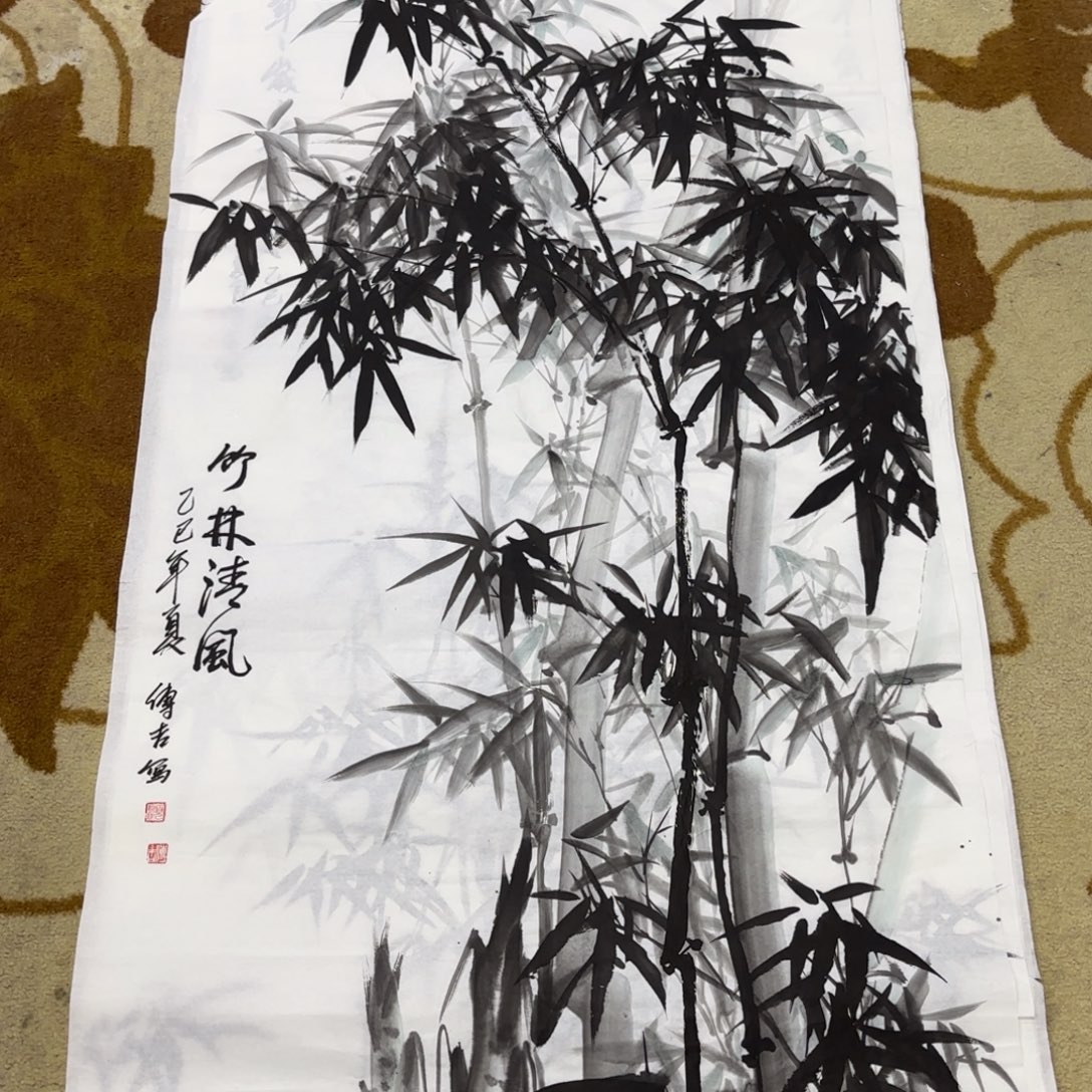 国画顾传吉四尺花鸟艺