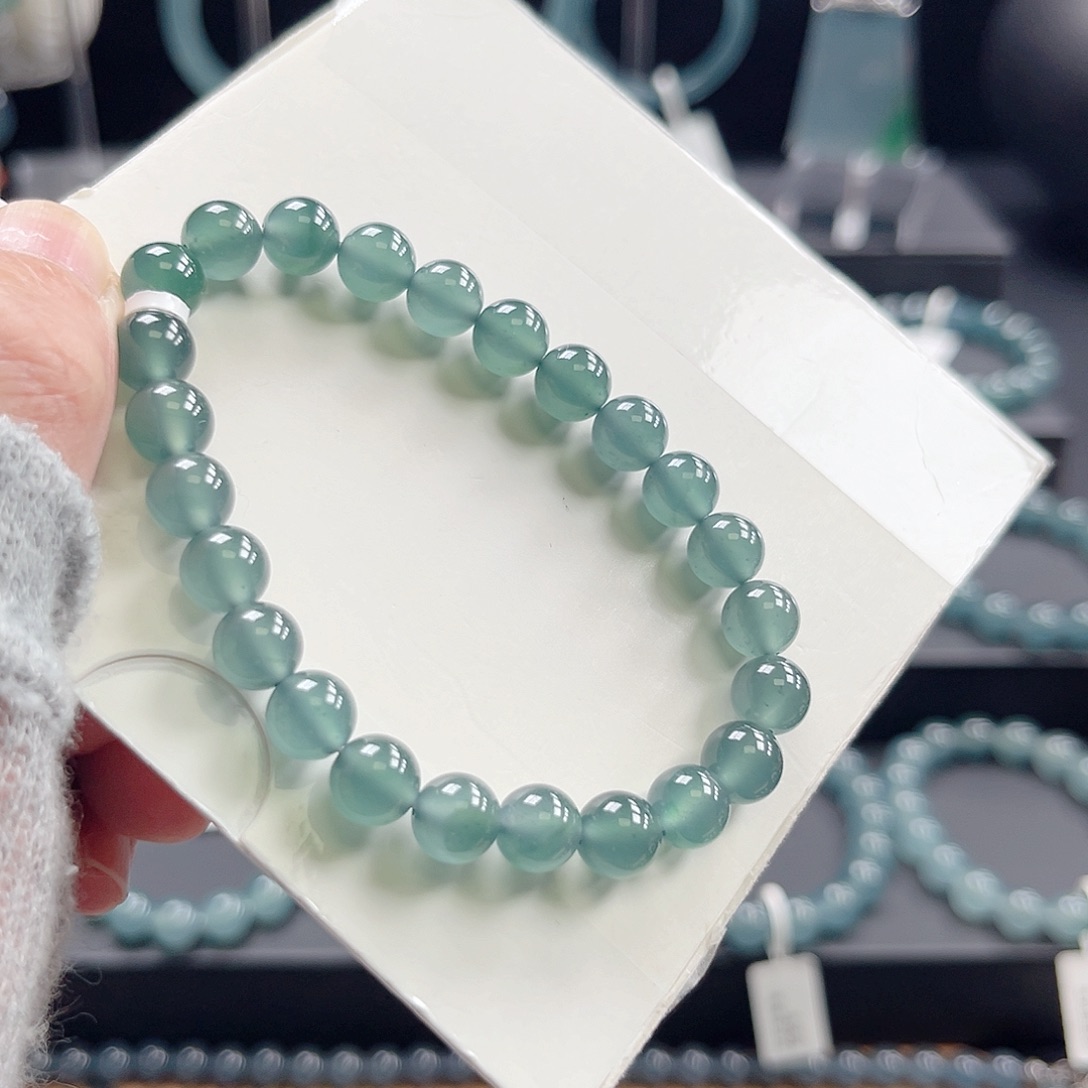 翡翠未镶嵌手链天然a货翡翠单圈8/24