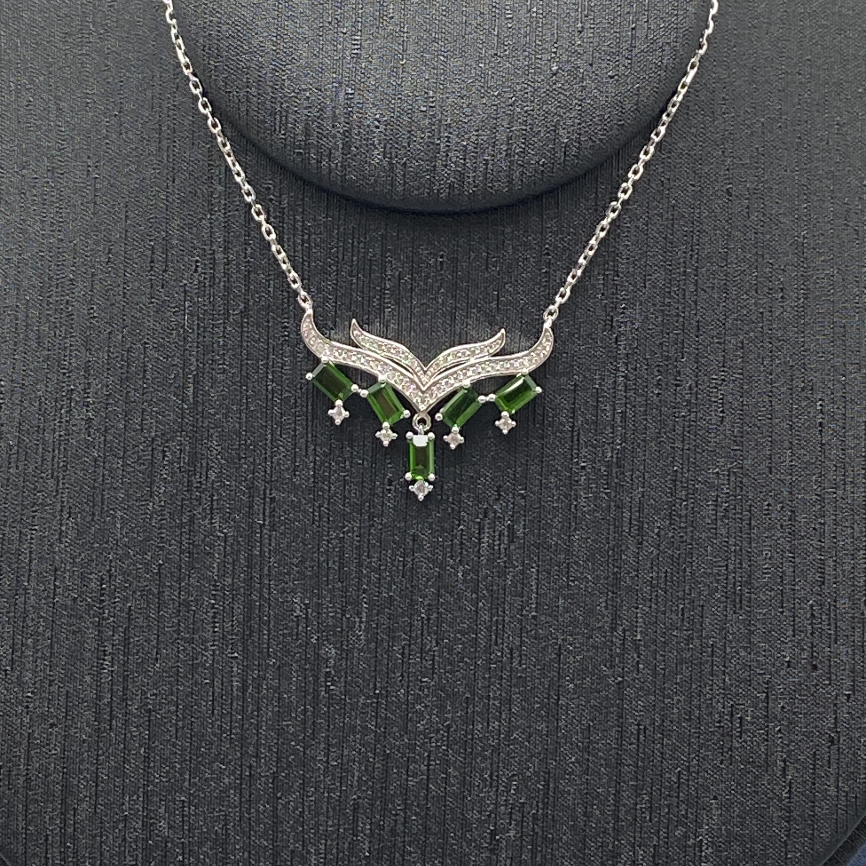 （QN032911）透辉石项链925银