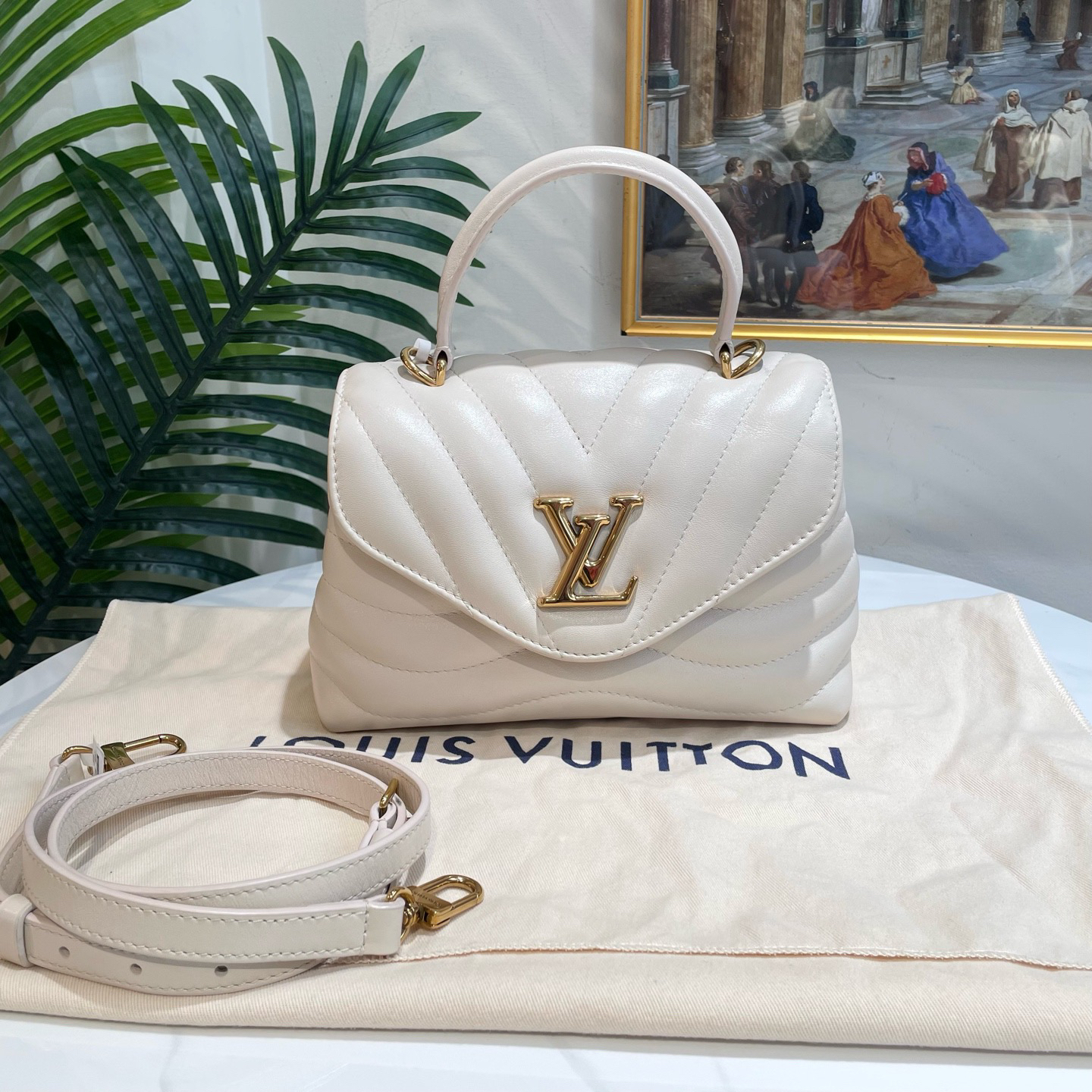 95新 LouisVuitton/路易威登 御古屋/27838/小号白金new wave芯片