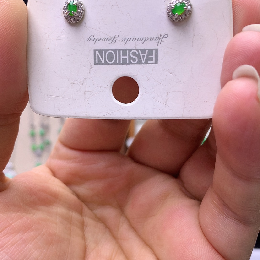 翡翠银S925镶嵌戒指