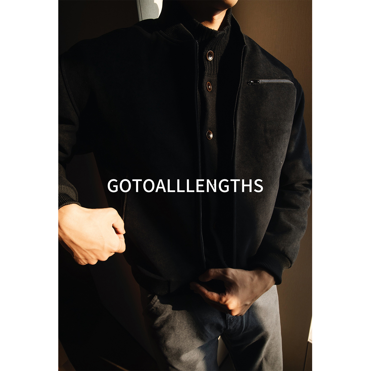 GTAL25AW美式休闲高奢仿麂皮棒球服秋冬夹棉户外夹克长袖上衣