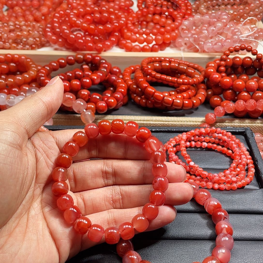 甜***子手链未镶嵌南红玛瑙