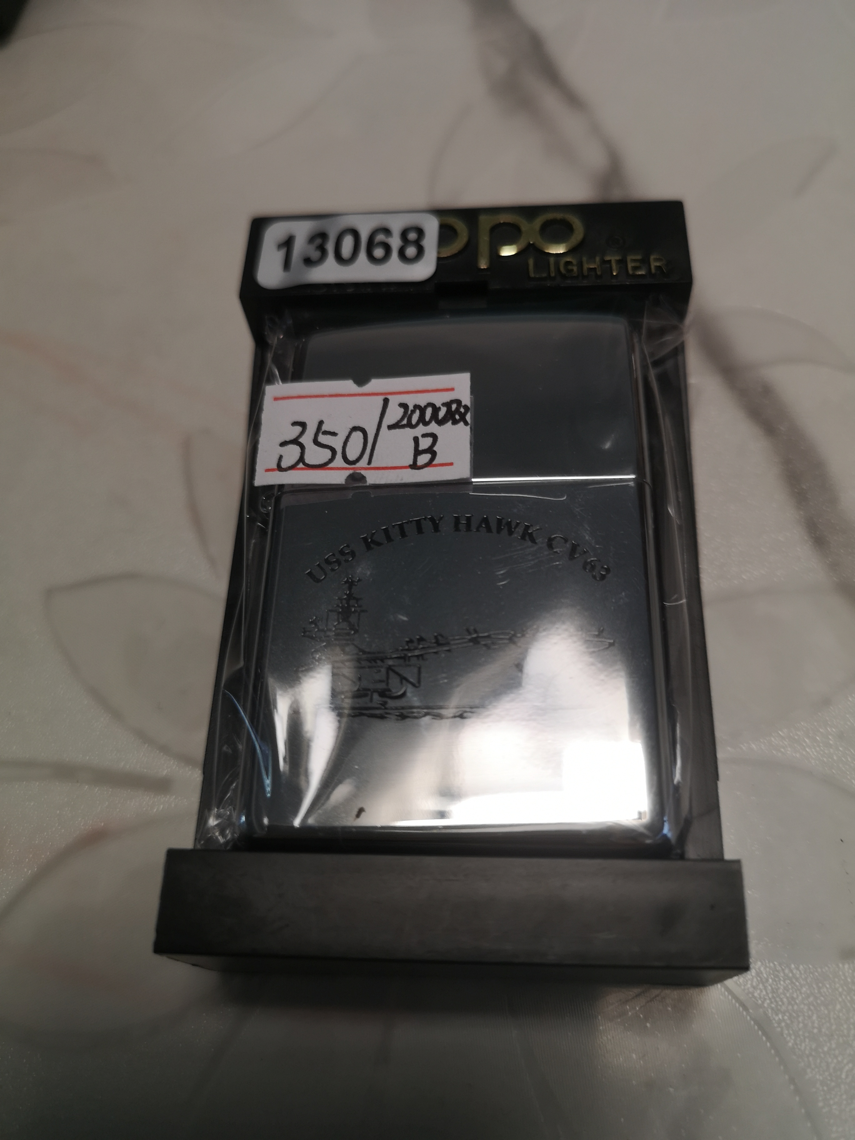 Zippo打火机回血2000年双底B镜面带题材-13068