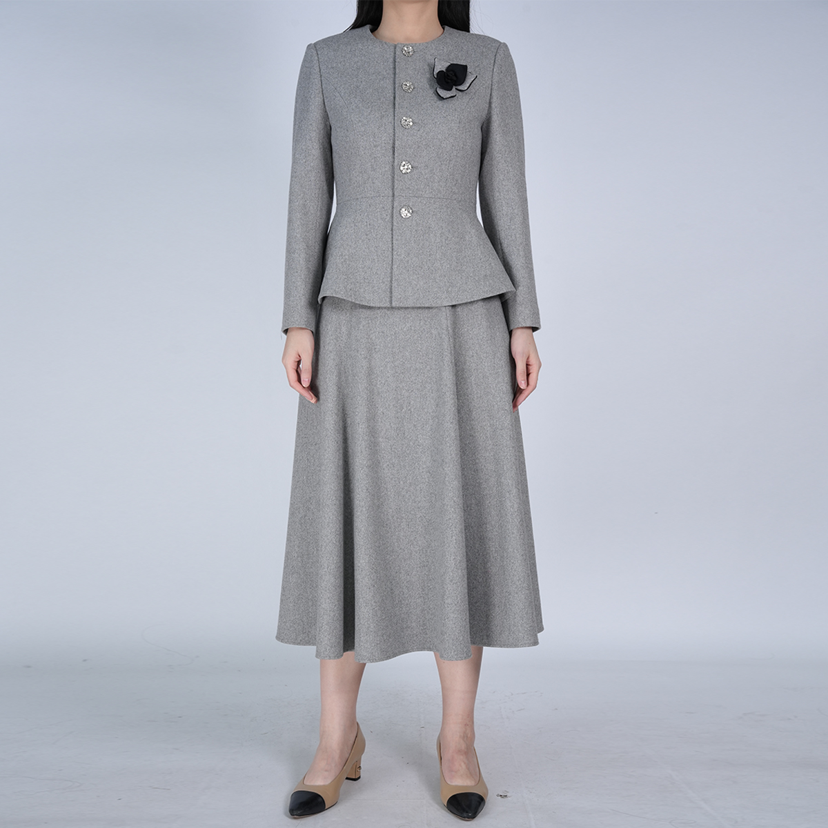 【样衣】中式气质精致长袖复高级套装YECL080029+YECL080030