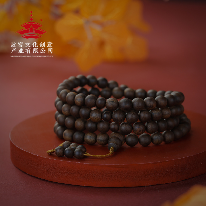 沉香【重华岁贡】沉香手串-沉水玉化老白棋长链（赠养香罐+养香碎料）