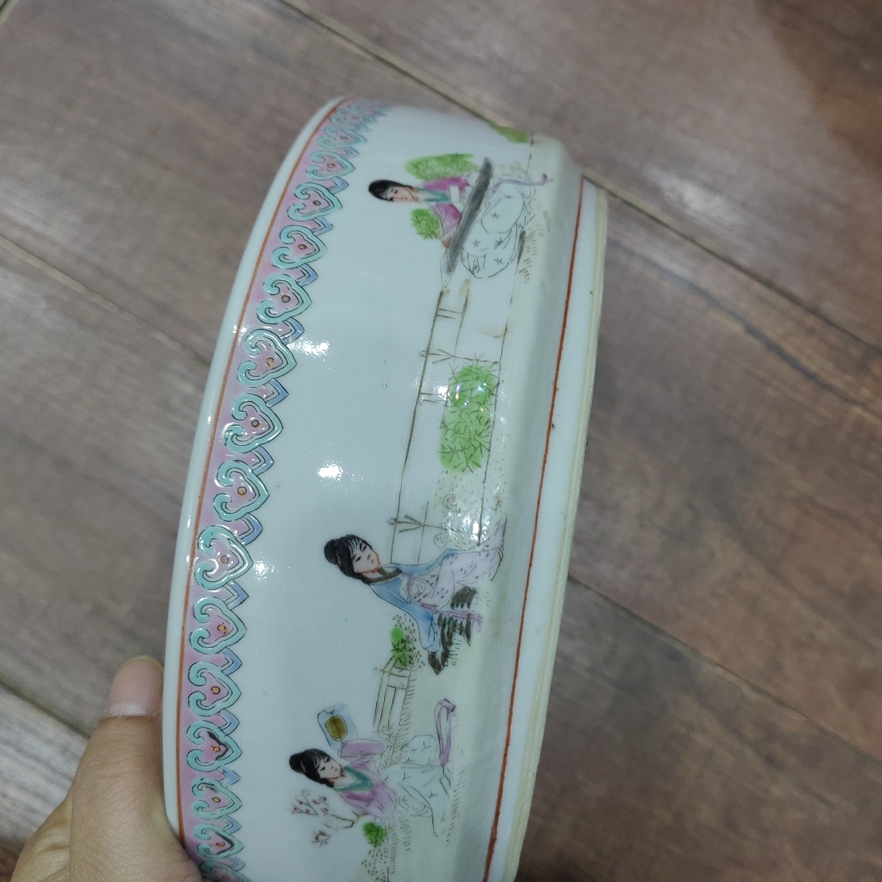 景德镇水仙盆手绘一个