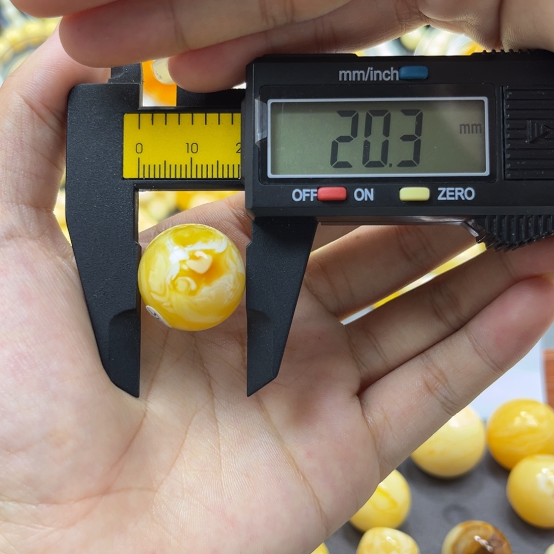 琥珀未镶嵌手串单珠圆珠