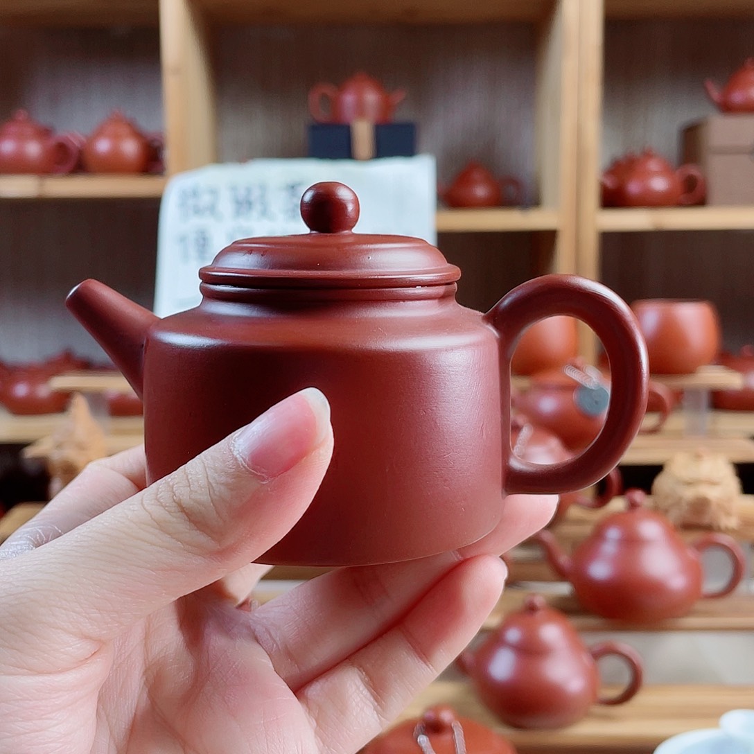 潮州朱泥壶德钟120毫升 壶盖微瑕