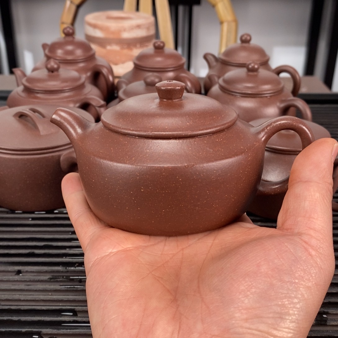 紫砂茶壶底槽清石鼓容量210CC
