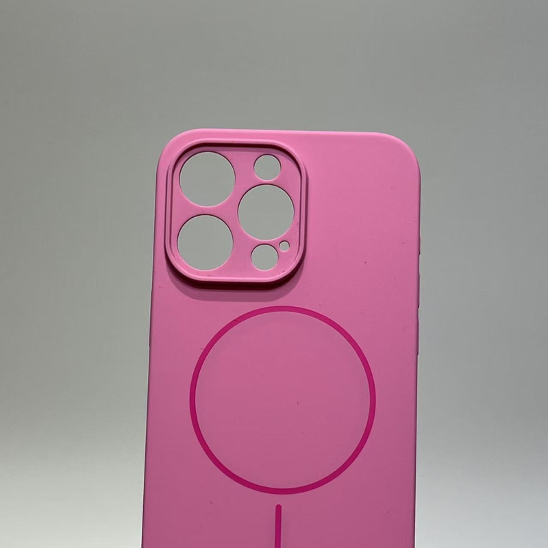 in风彩色硅胶手机壳磁吸防摔适用于iPhone系列精孔手机套