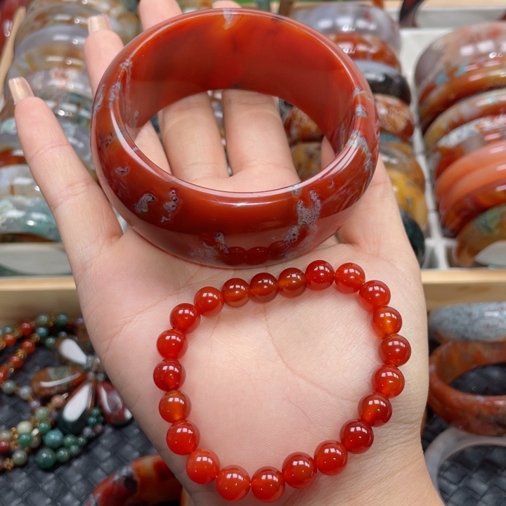 【闪购商品】玛瑙/玉髓手镯未镶嵌王*霞66