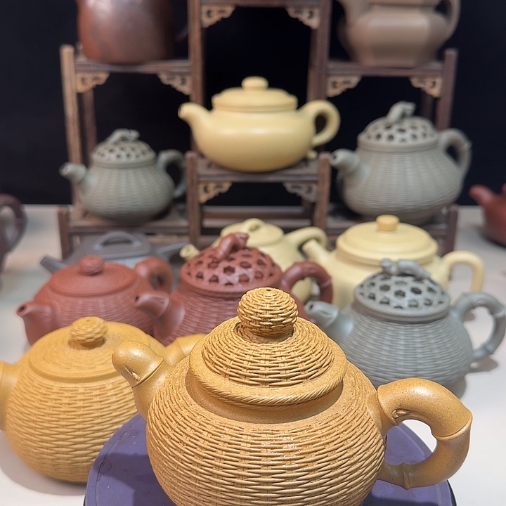 陈***龙紫砂茶壶原矿黄金段竹编道洪款