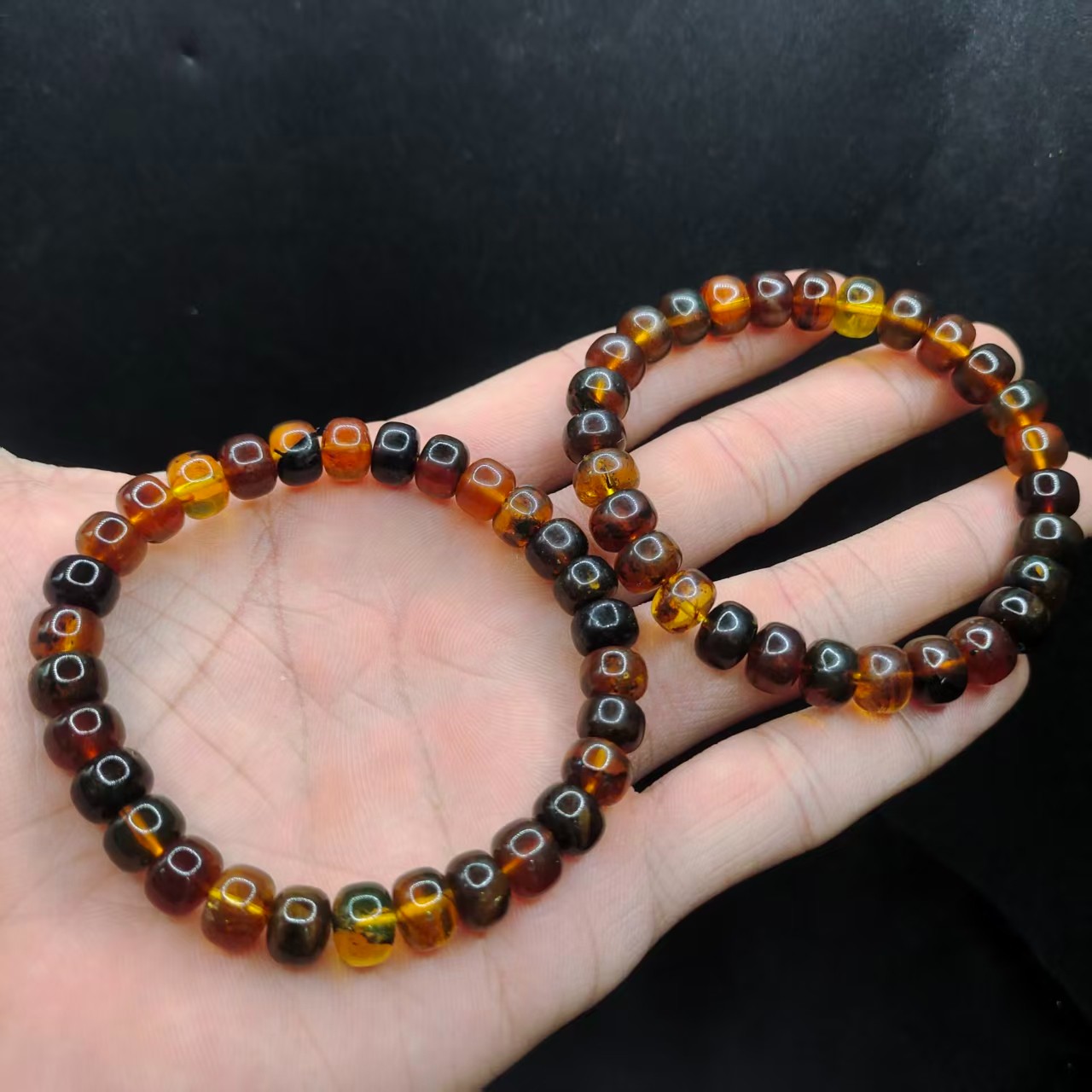 【康康严选】琥珀多宝老型珠手串GL【多样性发其一】约8mm+
