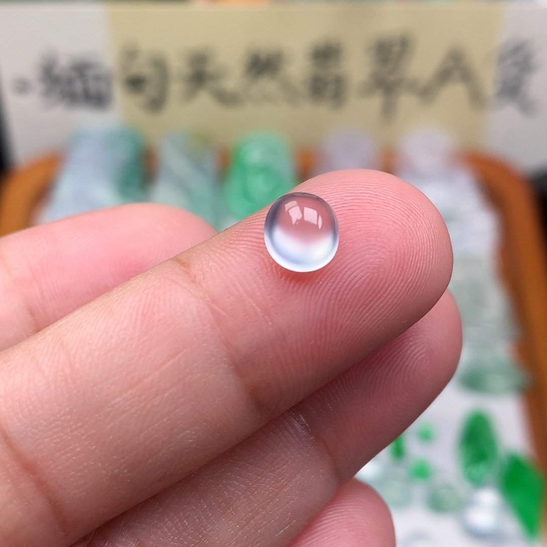翡翠裸石缅甸天然A货翡翠冰种蛋面