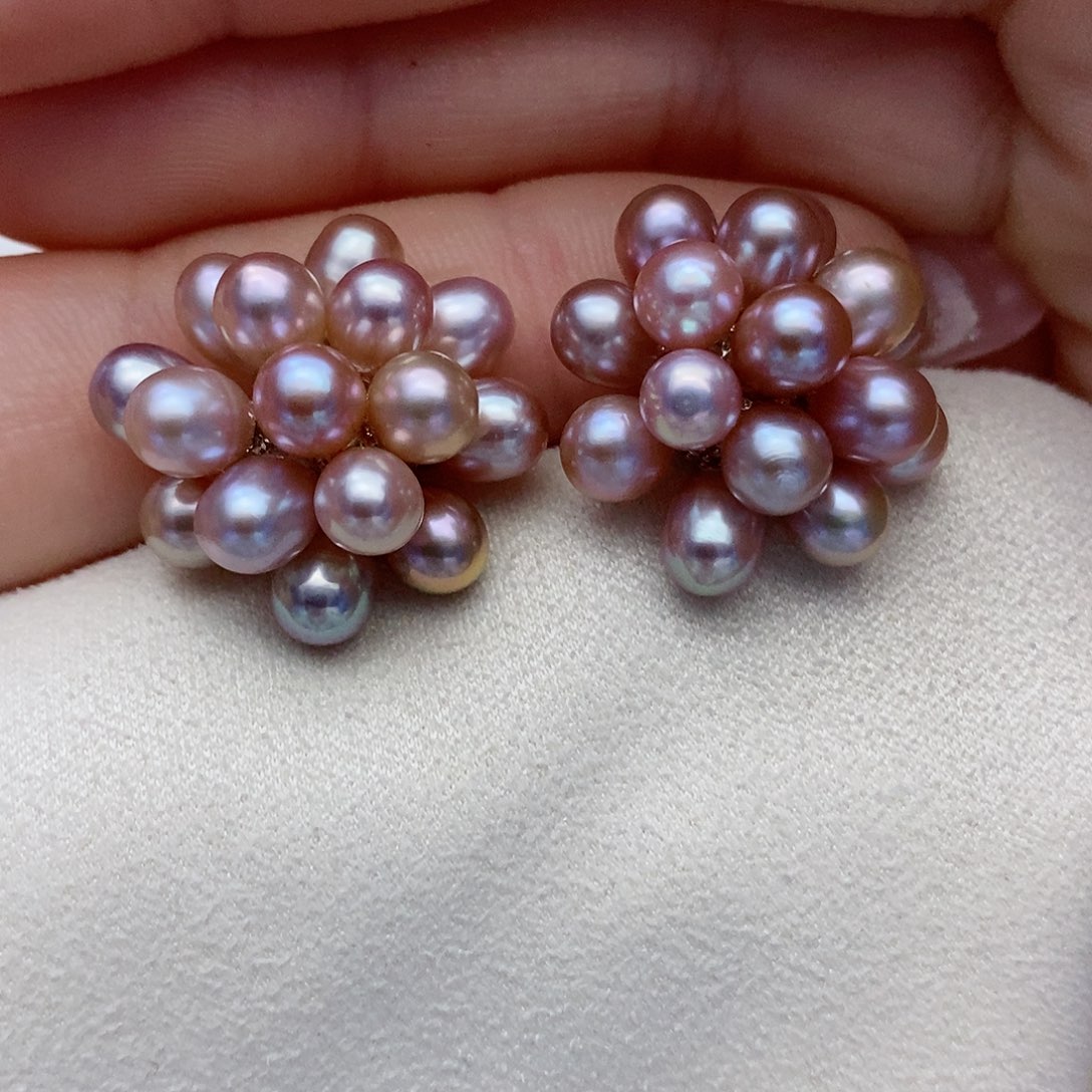 【闪购商品】淡水珍珠耳饰银S925镶嵌