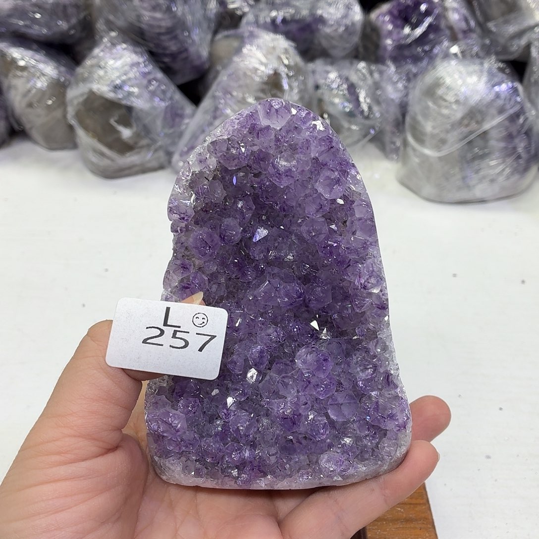 水晶未镶嵌摆件天然紫水晶