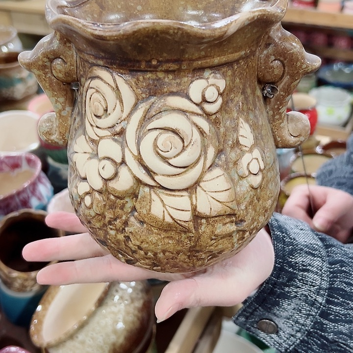 有孔.凑满10元发货多肉陶瓷花盆！