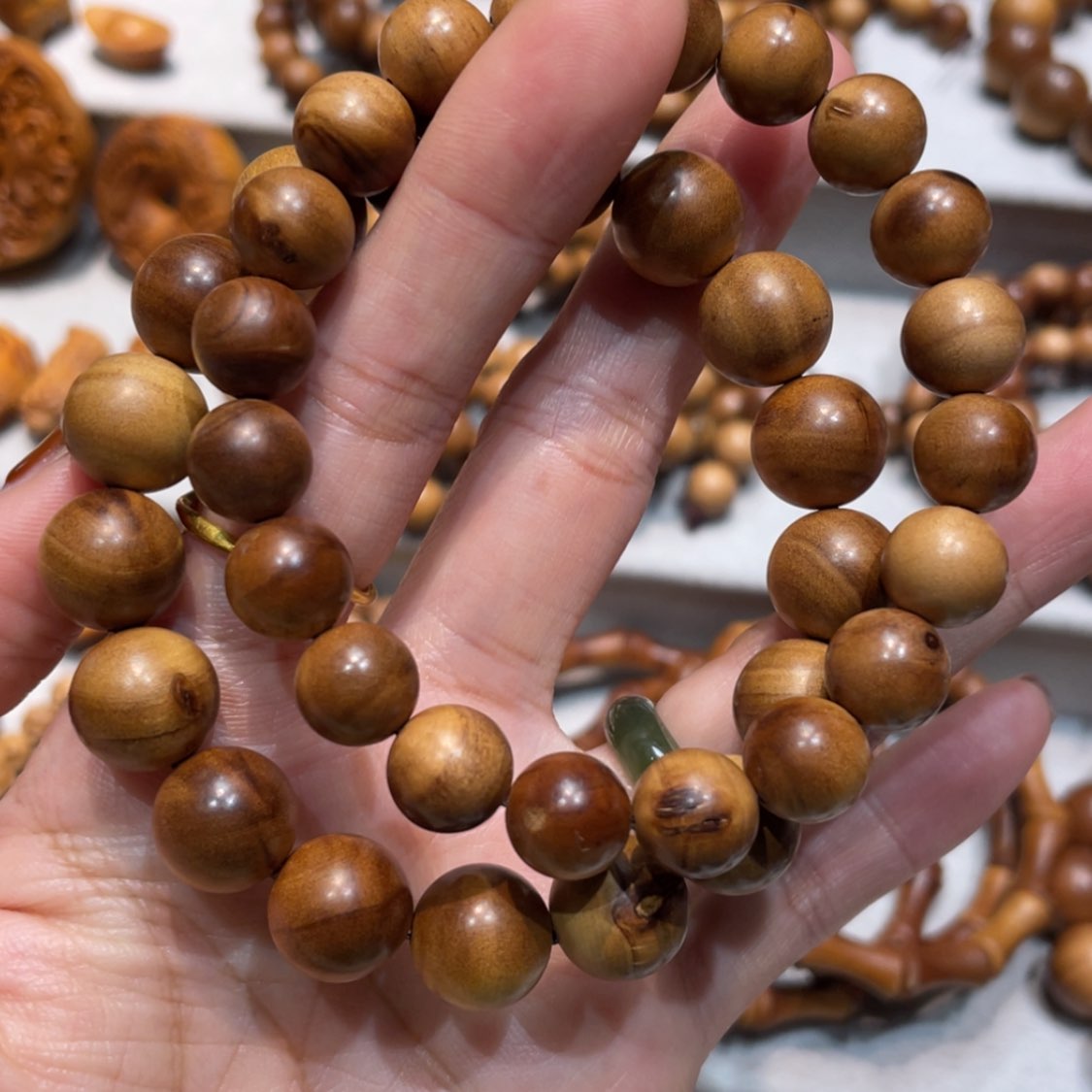 【闪购商品】檀香木手串/手链馨**哥1.01.2瑕疵横纹珠子
